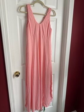 NWT HALARA Sleeveless Pink Beach Cover up Maxi Dress